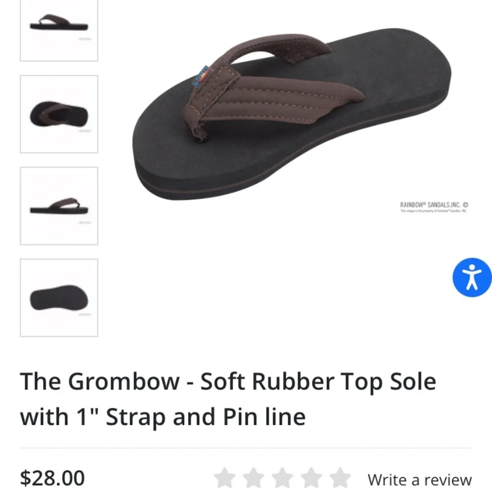 Rainbow Grombow Brown Suede Strap Flip Flops